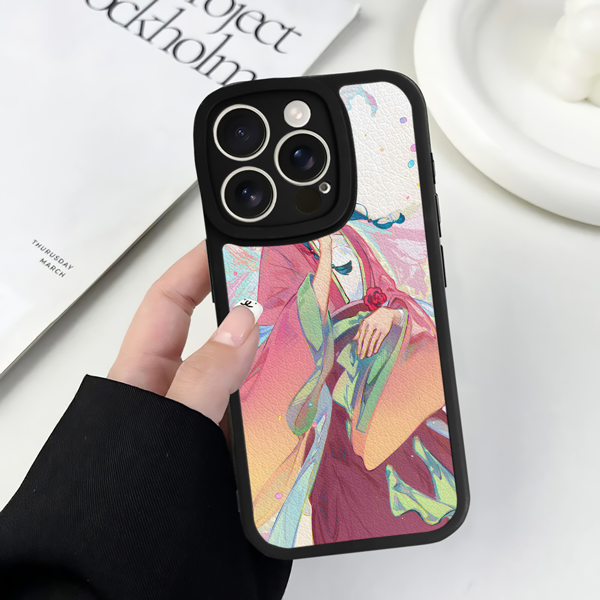 （画像用） 薬屋のひとりごと The Apothecary Diaries 【iPhone 16シリーズ対応】シリコンスマホケース（レザー調） 材質：シリコン